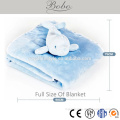 Sleepy Soft Touch Baby Flannel Baby Blanket with animal plush toy head
